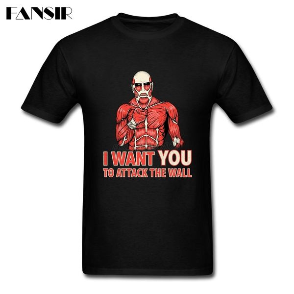 

leisure tees shirt men's uncle titan japanese anime men t-shirts short sleeve crewneck cotton guys clothes