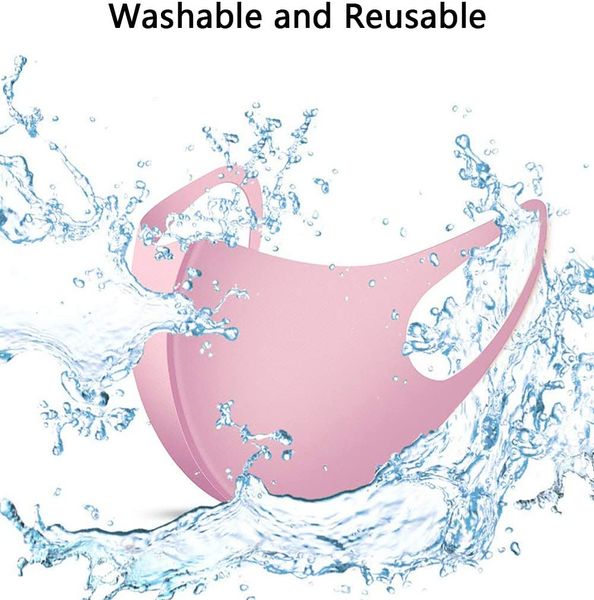 

black mouth mask washable elastic earloop face breathing masks reusable mouth mask fashion for adults