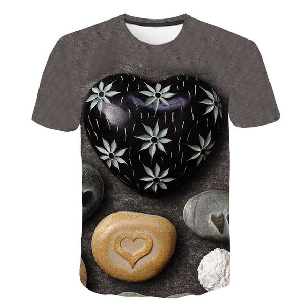 

new love beautiful rose flower 3d print shirts oversized aesthetic kawaii men clothing