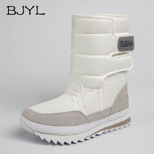 

2020 autumn and winter plus velvet snow boots waterproof warm cotton shoes thickened medium tube short boots men and women shoes, Black