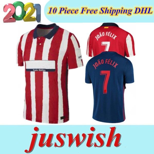 

20-21 new #7 joÃ£o fÃ©lix soccer jerseys 2021 men kids atletico koke madrid saÃºl correa thomas lemar shirts camiseta de fÃºtbol 2020, Black;yellow