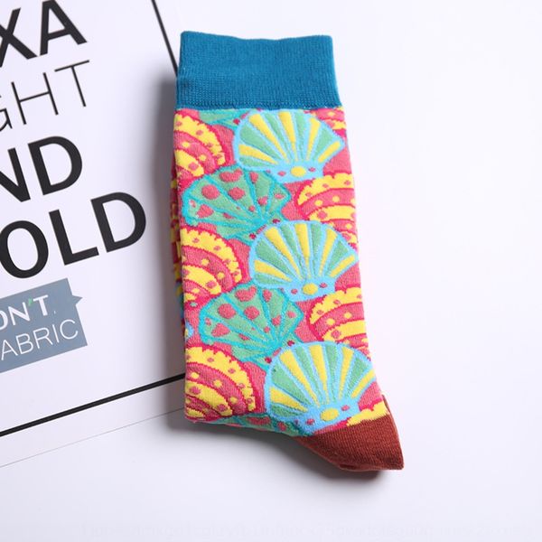 

trendy br spring and summer korean street trendy women's fashion brand flower socks skateboard sports women's lovers mid-length fl, Black
