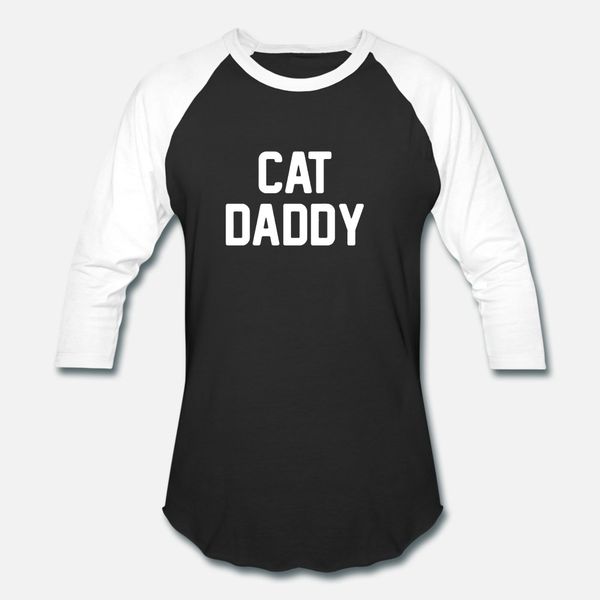 

cat daddy t shirt men knitted 100% cotton round neck natural fit funny casual spring autumn unique shirt