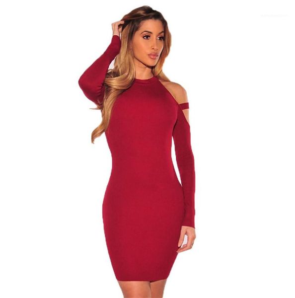 

package hip womens dresses slim ladies dress womens dress elegant halter bodycon dress solid color, Black;gray