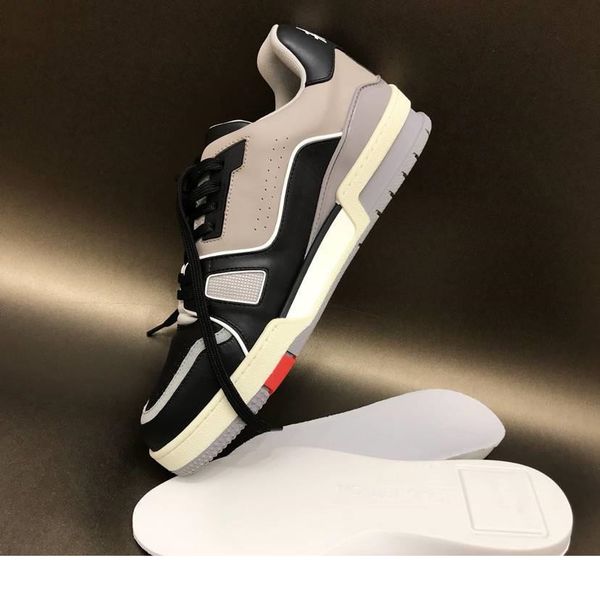 

2019 men's shoes men low sneakers fashion casual women shoes new white sneakers l genuine leather dad, Black