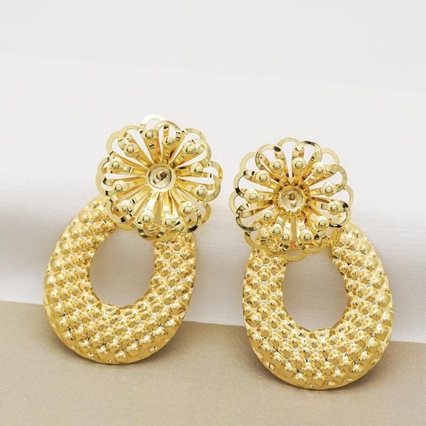 

dangle drop gold earrings african fashion lady wedding gift female fashion jewelry wholesale, Silver