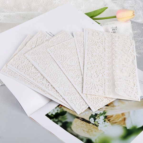

new 10 pcs/set vertical laser cut butterfly invitations cards kits for wedding bridal shower christmas gift greeting card