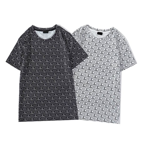 

new quality t-shirt fashion men's women's short-sleeved summer casual shoes black and white letters men's hip-hop t-shirt, Gray