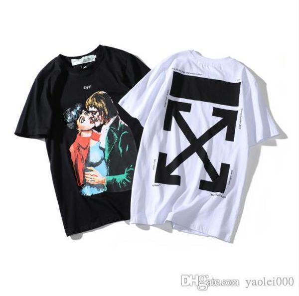 

kiss vampire t-shirt short-sleeved white men and women models round neck short-sleeved shirts summer new hip-hop vampire print short t, White;black