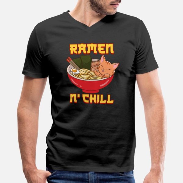 

тенниска мужчину ramen cat аниме character с коротким рукавом s-3xl уникальных сыпучая удобной спринг прохладной рубашка