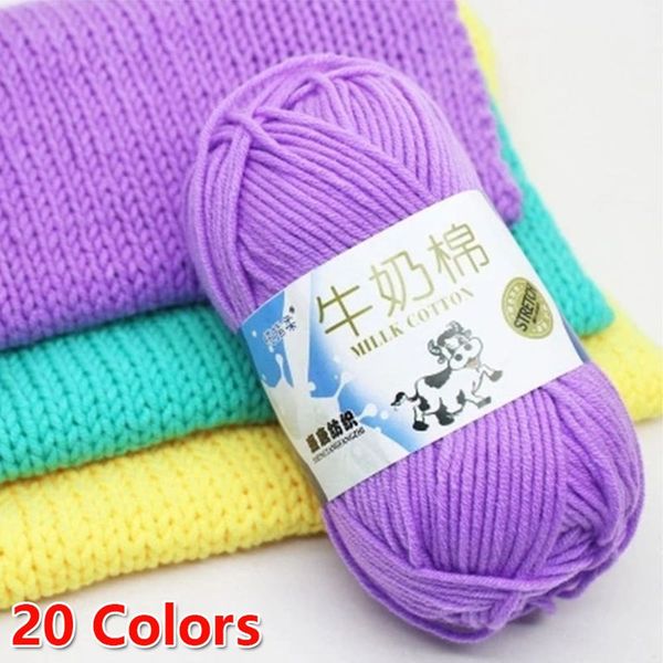 

50g/ball crochet yarn milk cotton knitting yarn soft warm baby yarn for hand knitting supplies