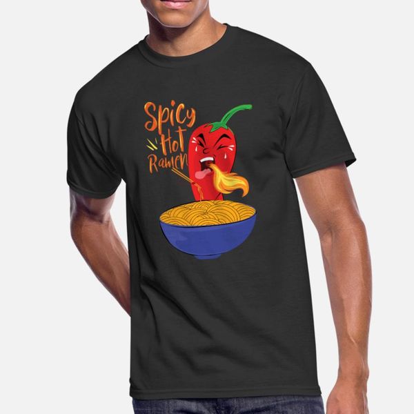 

spicy food t shirt men print 100% cotton plus size 3xl letter famous comfortable spring autumn formal shirt