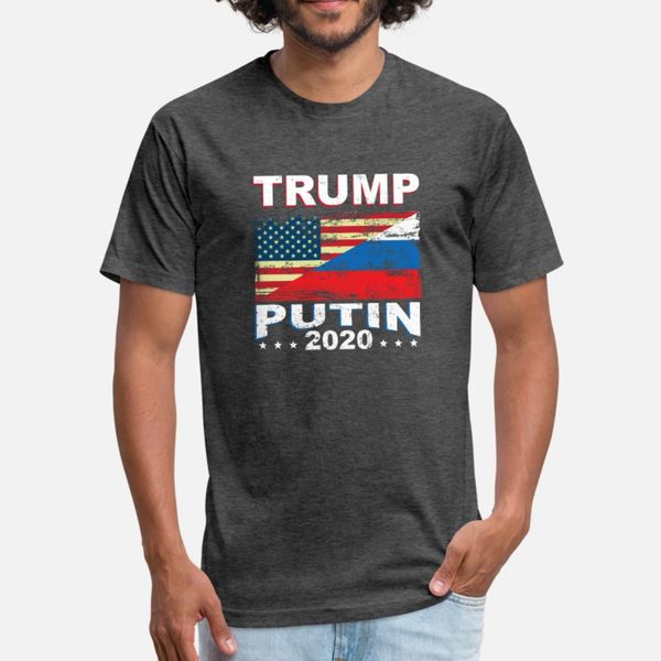 

funny sarcastic trump putin for president 2020 t shirt men knitted tee shirt size s-3xl basic solid loose authentic spring autumn trend