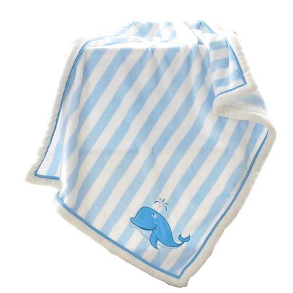 

baby blanket flannel swaddle dinosaur plush bedding for stroller crib cuddle 30*40 inch quality