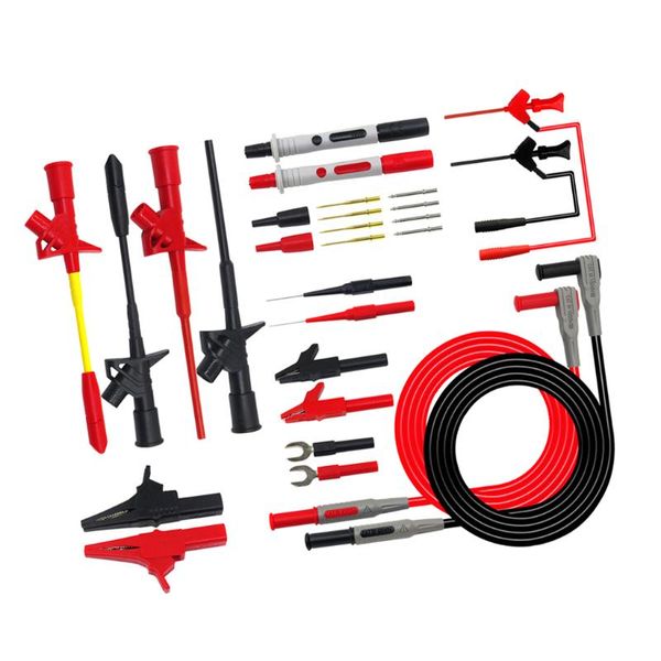 

26 pieces replaceable multimeter probe test lead cable alligator clip kit