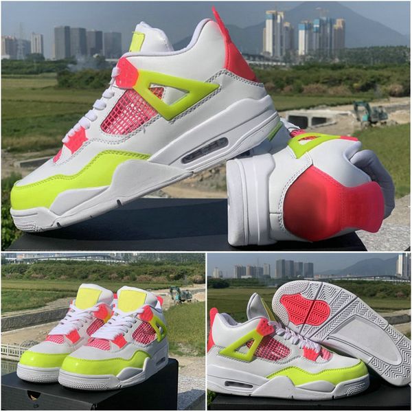 

2020 new womens gs lemon venom 4s iv basketball shoes woman girls jumpman 4 pink yellow white sports trainers sneakers des chaussures
