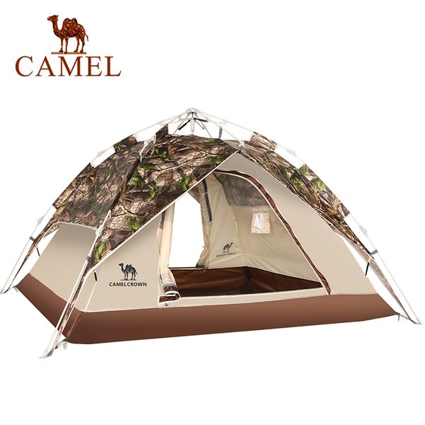

camel outdoor tents 3-4 people hydraulic automatic speed opening tent travel camping equipment rainproof 2020 new