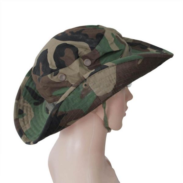 

canvas camouflage hats camo hats with wide brim sun bucket hat, Blue;gray
