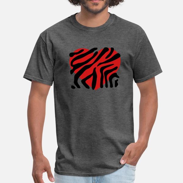 

heart zebra t shirt men print short sleeve size s-3xl family interesting new fashion summer style pattern shirt