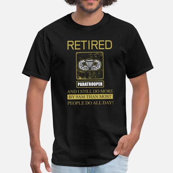

paratrooper retired t shirt men personalized short sleeve s-xxxl normal cute authentic spring autumn family shirt