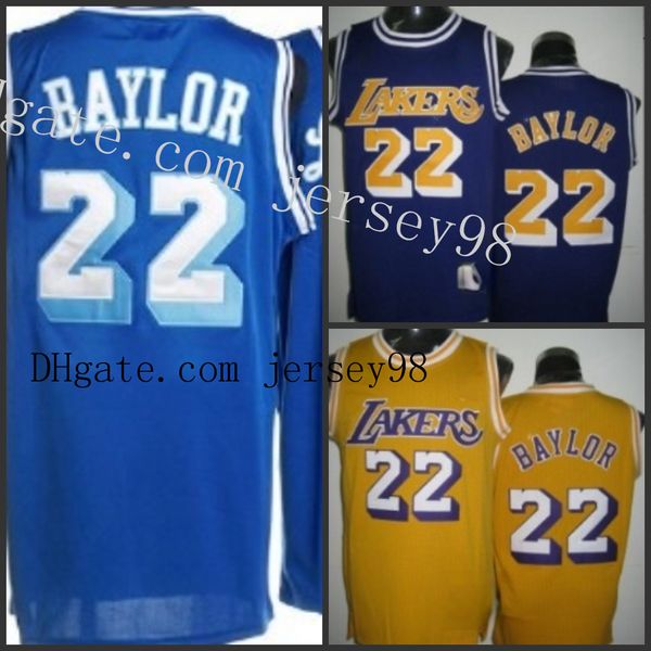 

los angeles laker men elgin baylor red jersey, Black