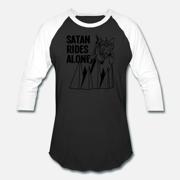

satan rides alone t shirt men designing 100% cotton round collar normal famous comical summer style original shirt