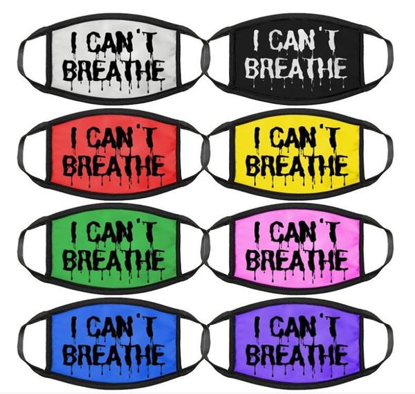 

designer i cant breathe face masks washable ice silk masks black lives matter masks fashion designer mask for adults dhl shipping fy9125