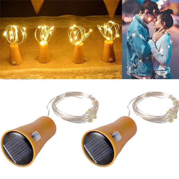 

10 led солнечных бутылок вина пробка 1m 10led пробка shaped бутылка пробка свет стекло вино led медный провод гирлянды dhb1105