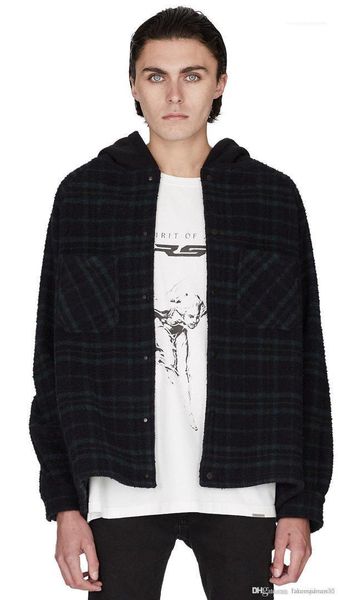 

рукав представляют мода стиль homme одежда осень hip hop стиль повседневная одежда мужская desinger плед печати толстовки длинные, Black