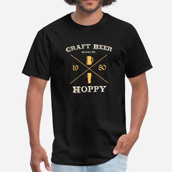

craft beer makes me hoppy t shirt men printed cotton s-xxxl pictures interesting basic spring natural shirt