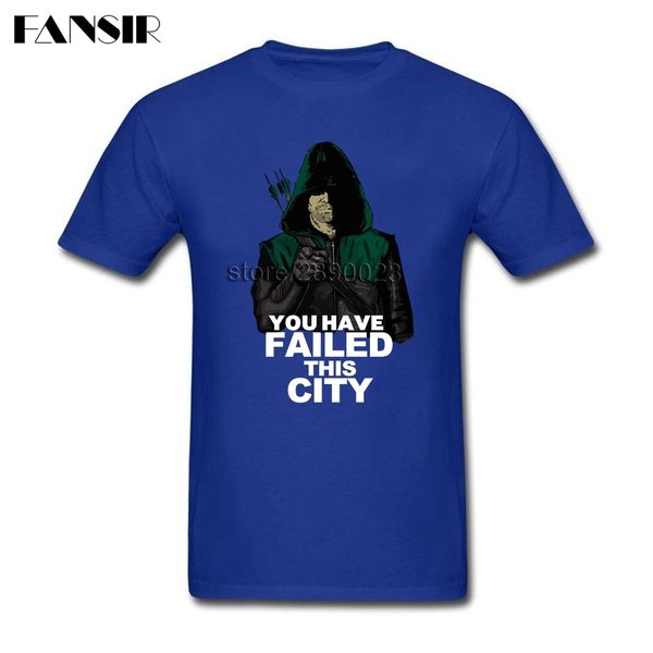 

green arrow you have failed this city men t shirt casual shirts men short sleeve cotton custom over size clothes for adult