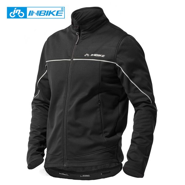 

inbike winter men cycling clothes windproof thermal warm bicycle apparel riding coat mtb road bike clothing outdoor sport jacket, Black;red