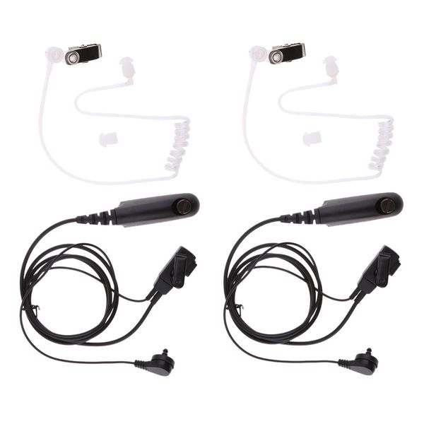

2pieces 2 pin tube covert receiver talk earpiece headset k connector for motorola gp380 two way radio