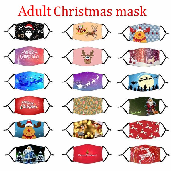 

masks christmas deer printed face mask include pm2.5 mask anti dust snowflake christmas mouth cover washable reusable designer masks