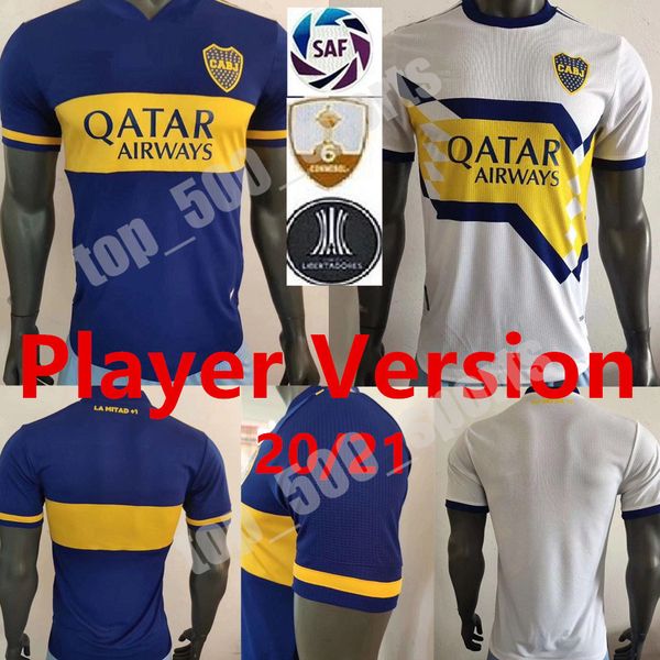 

версия для игрока 20 21 boca juniors maillots де нога футбола джерси salvio тевес de rossi 2020 2020 дом прочь футбола рубашки игрока, Black;yellow
