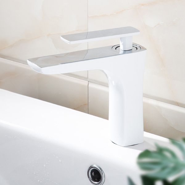 

brass white and chrome basin faucet cold water bathroom faucets mixer chrome sink tap