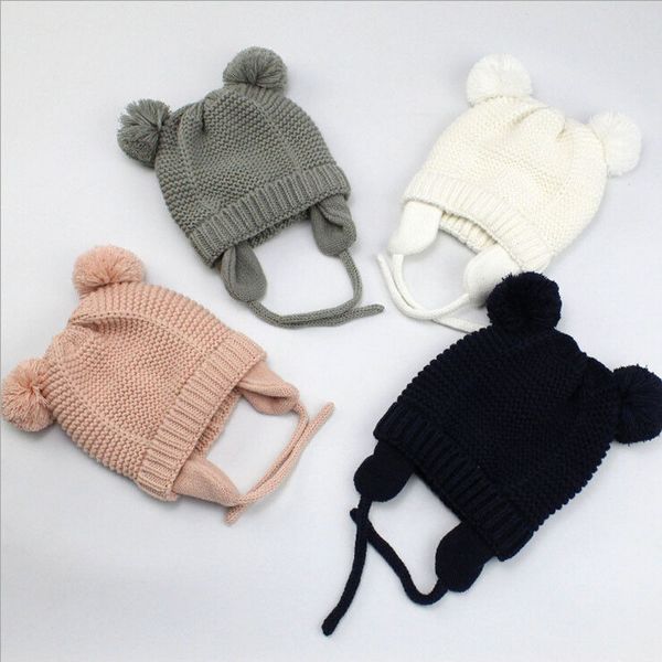 

дети детские knit hat мягкая шапочка девочка мальчик малышей infant новорожденный теплый cap партия шляпы, Yellow