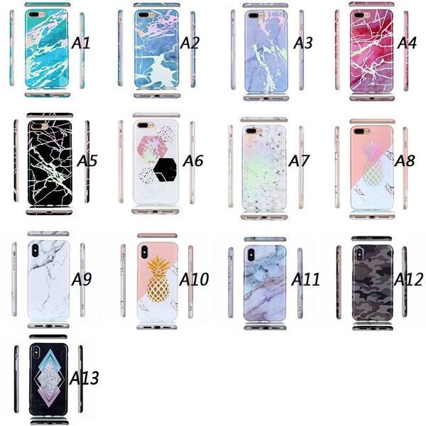 

electroplating marble phone case for iphone x 8 7 6 6s plus sparkling laser soft tpu full cover luxury cell phone case