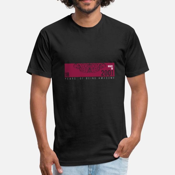 

18. birthday 2001 t shirt men designing cotton round collar slim famous funny casual spring autumn vintage shirt
