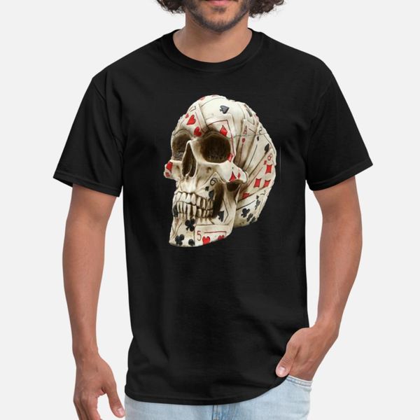 

skull poker t shirt men printing short sleeve euro size s-3xl cool famous authentic summer standard shirt