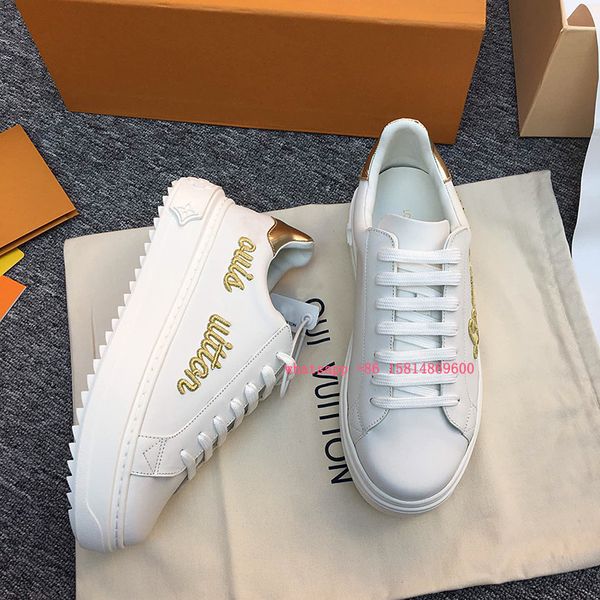 

2020 luxury new white shoes men real leather casual shoes breathable couple matching ing, Black