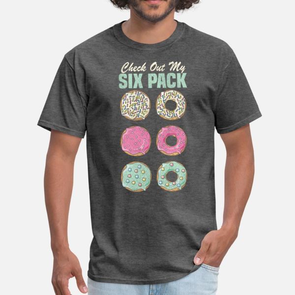 

six pack donut fitness summer gift t shirt men designer short sleeve size s-3xl fit cute breathable spring pictures shirt