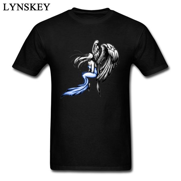 

design knot tattoo geometric pattern black white t-shirt simple style men's pure cotton o-neck colorfast clothing