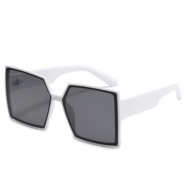 

new retro square frame sunglasses all-match jelly glasses personalized sunglasses, White;black