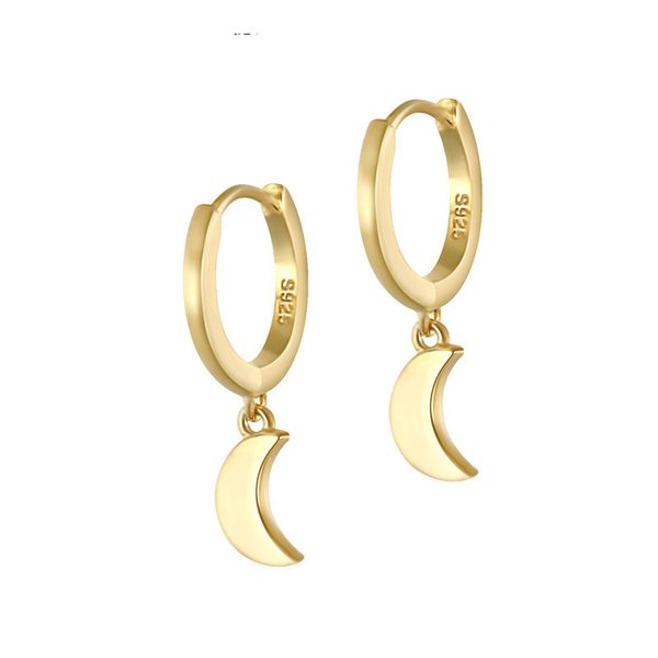 

aprilgrass марка дизайнер 100% 925 sterling silver moon подвеска малый серьги стержня для женщин модельер женщин симпатичные серьги
