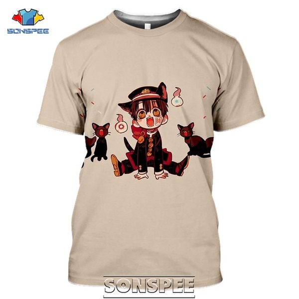 

3d anime toilet-bound jibaku shounen hanako-kun men 3d print shirts graphic aesthetic anime men clothing