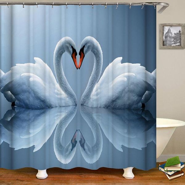 

занавес digital high quality подлинной мебель любовь printing supplies моделирование души pattern лебедь животные 3d jvwtq