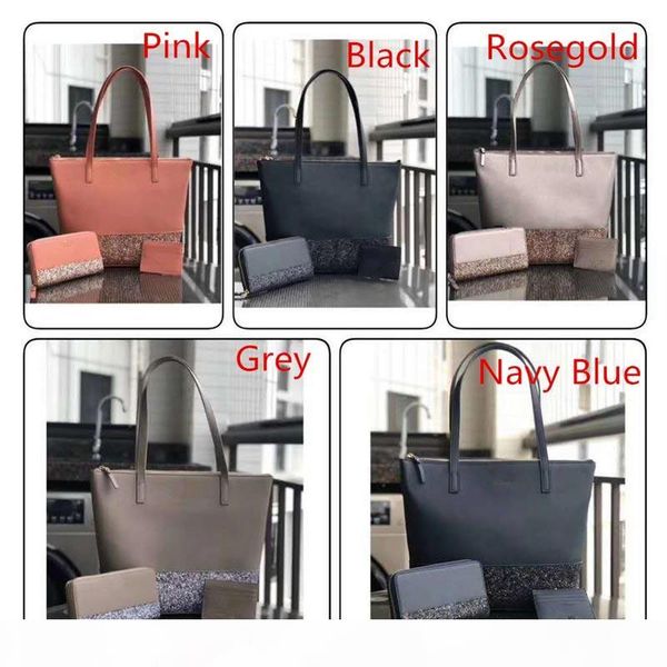 

glitter pu leather new collection tote handbags crossbody wallet card bags 5 colors