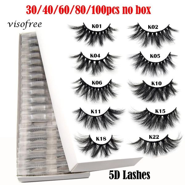 

false eyelashes wholesale 30/40/60/100pcs 3d mink lashes natural makeup in bulk
