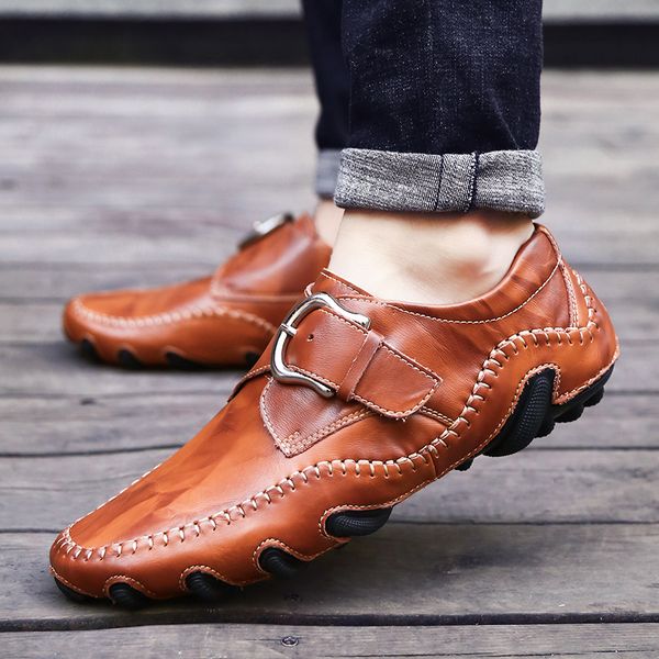 

fashion mens leather shoes breathable outdoor sneakers athletic trainers walking driving footwear zapatillas deportivas hombre